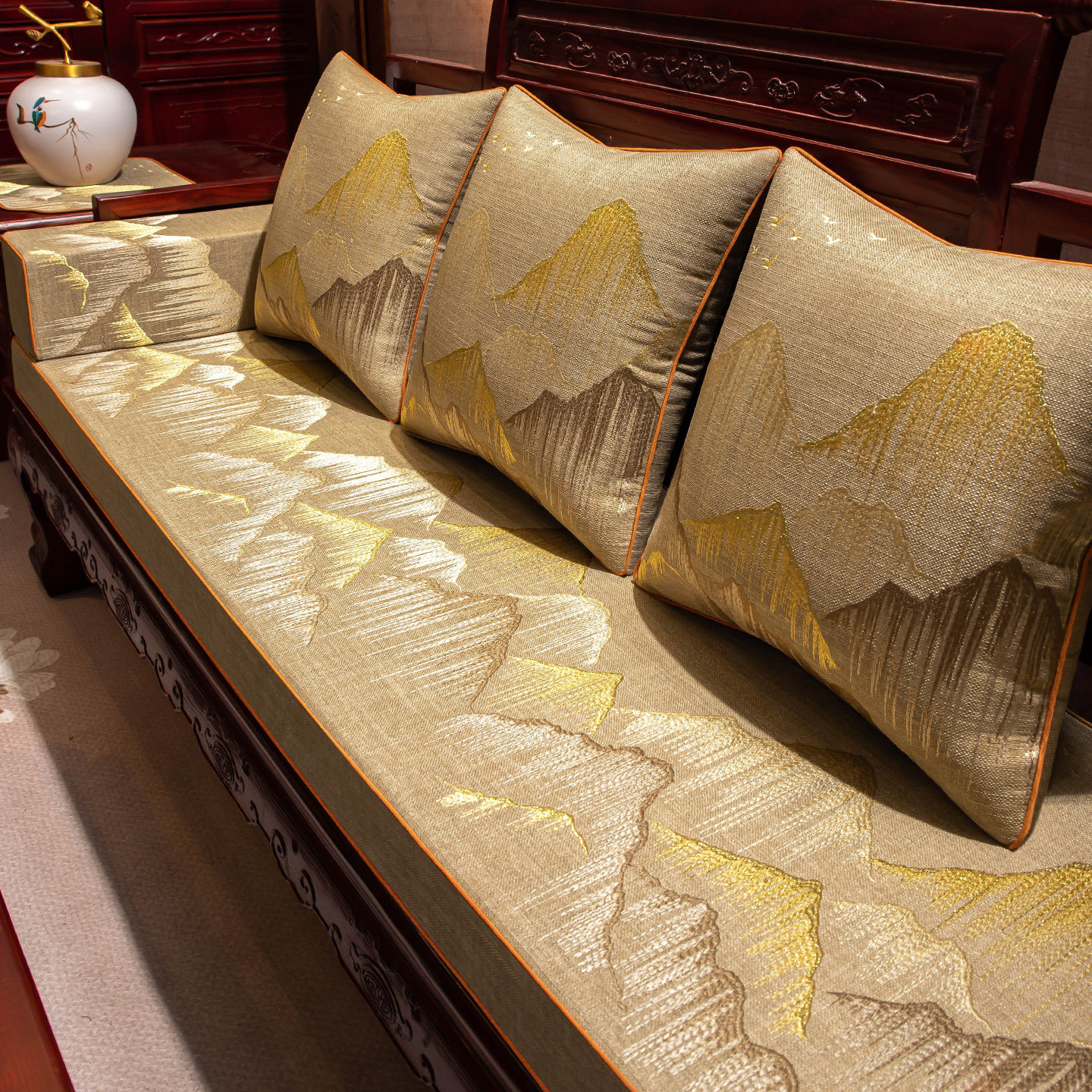 中式红木沙发坐垫罗汉床套罩实木家具椅子沙发垫防滑垫子海绵四季,居家布艺,沙发套,淘宝优惠券,粉丝福利购,淘宝优惠卷