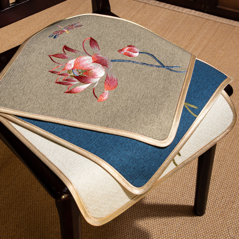 中国风禅意椅垫红木家具软垫子禅意餐椅子垫巾棉麻定制轻奢防滑垫,居家布艺,椅垫,淘宝优惠券,粉丝福利购,淘宝优惠卷