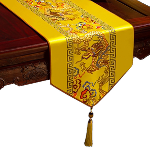 桌旗新中式禅意茶台布艺长条茶席餐桌布复古风中式茶几垫布茶桌布