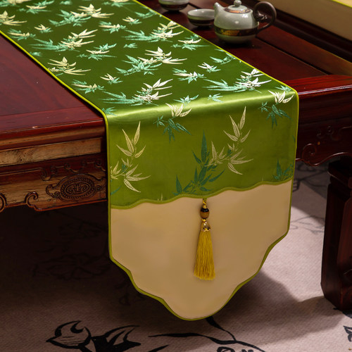 桌旗中式禅意茶席茶台布艺长条