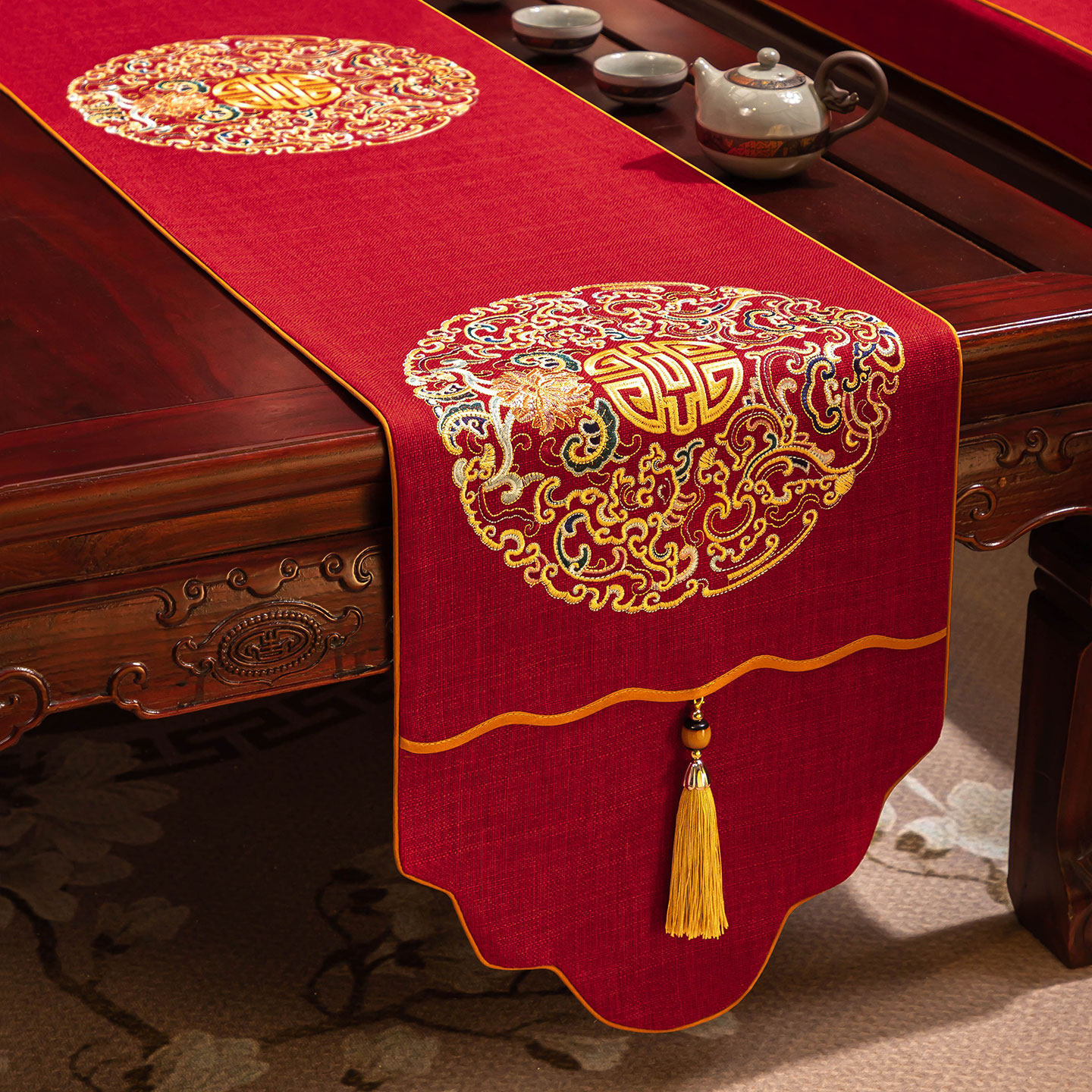 新中式桌旗禅意餐桌布茶席茶台布艺长条茶几桌布茶桌垫布床旗家居,居家布艺,桌旗,淘宝优惠券,粉丝福利购,淘宝优惠卷