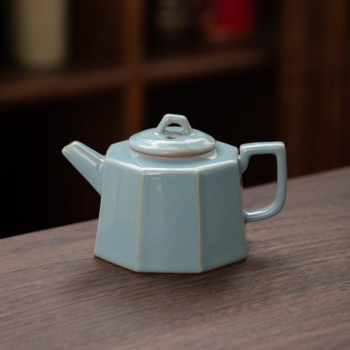 德化陶瓷天青汝窑茶壶