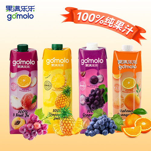 果满乐乐4口味纯果汁组合饮料