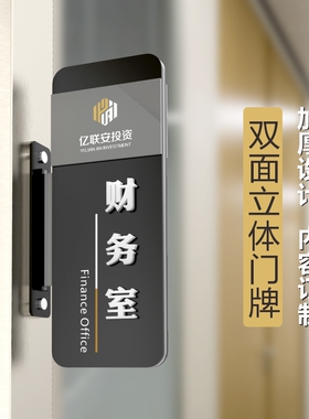 商务办公室门牌定制公司部门牌子高档会议室财务室董事长室科室牌定做简约创意学校班级医院直播间标识牌订做