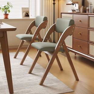 整装全实木餐椅折叠家用折叠椅椅子凳子办公会议靠背椅简易可折叠