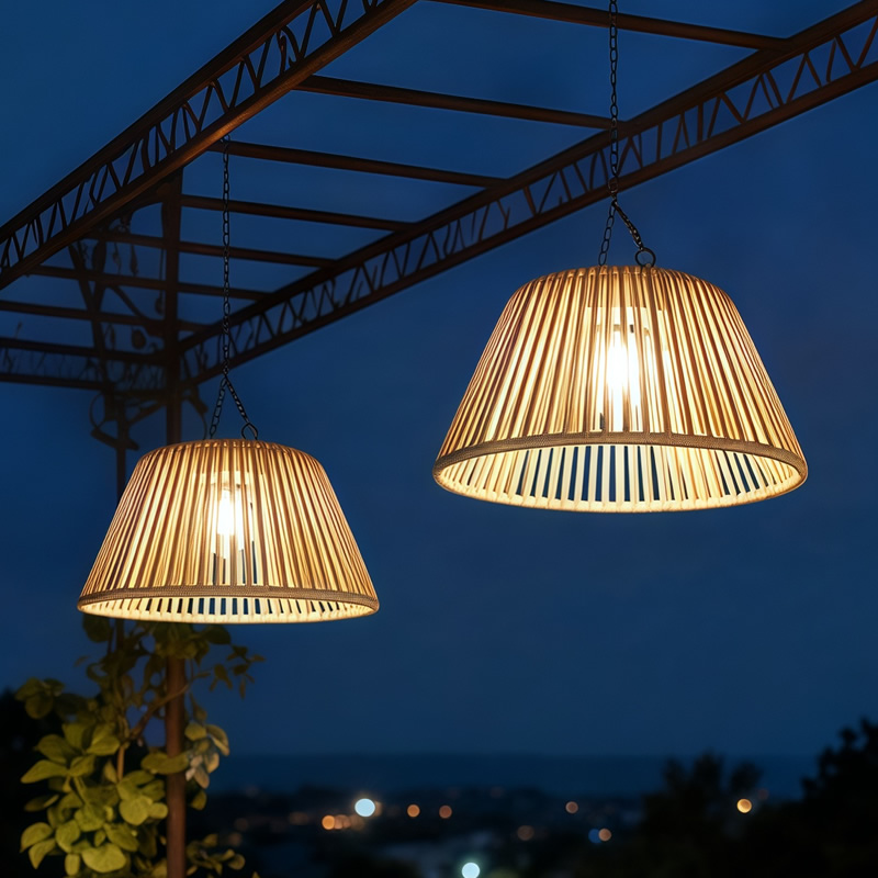 户外防水吊灯太阳能庭院灯家用充电装饰氛围露台花园花架门口挂树