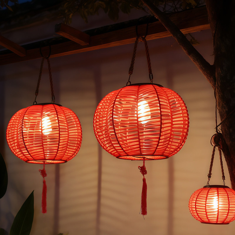 太阳能户外庭院红灯笼挂树灯防水中国风新年装饰氛围灯大门口阳台,家装灯饰光源,户外吊灯,淘宝优惠券,粉丝福利购,淘宝优惠卷