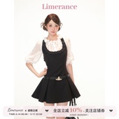 马德里假日 上衣 2026夏季 白色衬衫 黑色背心连衣裙 新款 甜梨呆呆