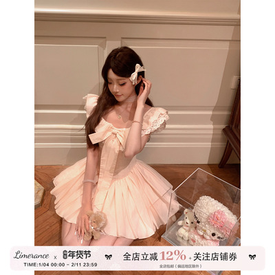 甜梨呆呆 恋爱悸动 裙子2025新款今年流行爆款夏季特别漂亮掐腰裙