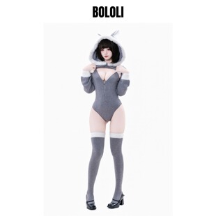 BOLOLI日本设计秋冬针织露背毛绒狼万圣节COSPLAY摄影会服装