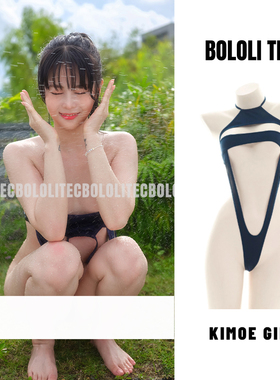 BOLOLI 二次元韩国性感绑带连体泳衣角色扮演cosplay温泉沙滩内衣