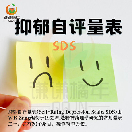 SDS抑郁自评量表抑郁测试测评心理测验题打印word电子版素材