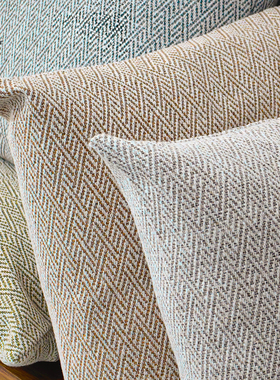 场iPower棉麻质感抱枕靠垫套抱枕线条靠包客厅卧室百搭方腰枕定制