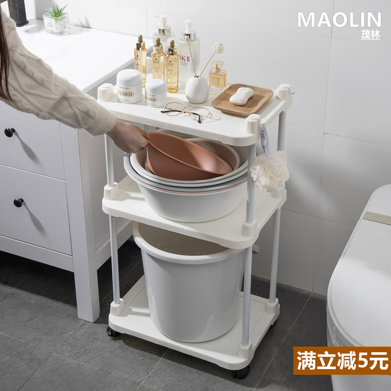 浴室脸盆置物架塑料洗衣液收纳柜