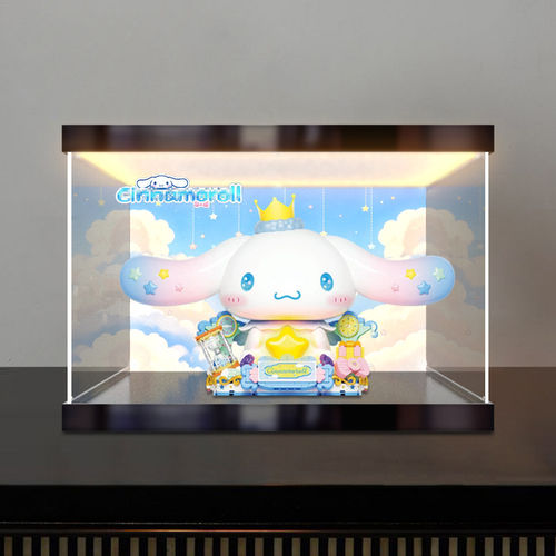适用TOPTOY中国积木大耳狗睡梦时光拼装积木玉桂狗摆件灯箱展示盒