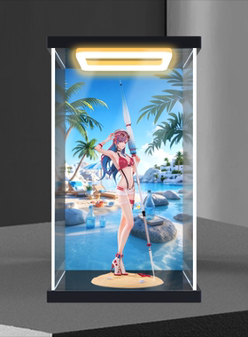 适用 战双帕弥什 薇拉·绯耀 绯澜盛律Ver. 1/10手办回灯展示柜