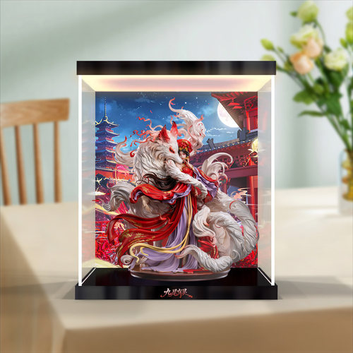 佳寻适用否极 AmerFort 糖王周毅之《九尾有灵》手办灯箱展示柜