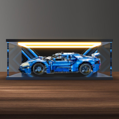 适用机械组42154福特GT跑车模型积木防尘罩亚克力回型灯款展示柜