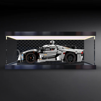 适用42173机械组柯尼塞格灰色超跑积木收纳灯箱款亚克力展示柜