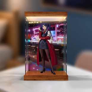 适用七古力 手办主题PUP吉尔斯汀雷防尘收纳盒灯箱款亚克力展示柜