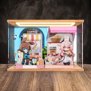 适用APEX TOYS 明日方舟 来份甜点Q版系列阿米娅魔手办潮玩展示柜