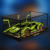 适用乐高42115科技系列机械组兰博基尼SIAN闪电防尘亚克力展示柜