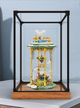 展示柜适用拼奇86301小王子时光沙漏积木合金框防尘亚克力收纳架