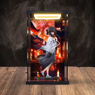 适用 饿殍 明末千里行 满穗 烟花拾穗 1/7 手办回灯亚克力展示柜