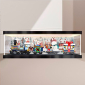 佳寻适用乐高10361圣诞特快列车一体式 氛围立牌防尘罩灯箱展示柜