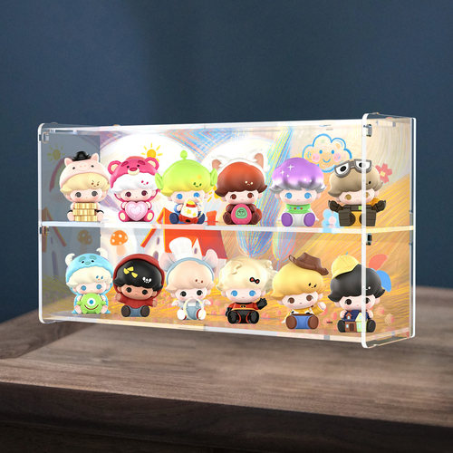 佳寻适用泡泡萌粒 DIMOO WORLD × PIXAR联名系列 盲盒收纳展示柜