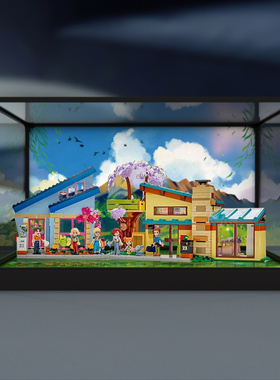 亚克力展示柜适用乐高42620 斜顶树屋拼装积木手办模型合金框收纳