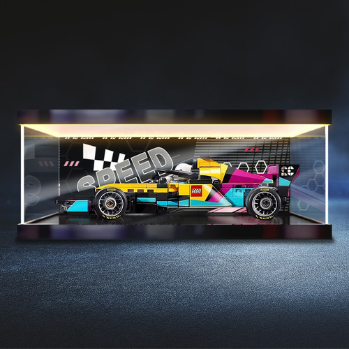 佳寻适用乐高77258 F1 ACADEMY超级赛车积木灯箱亚克力展示柜