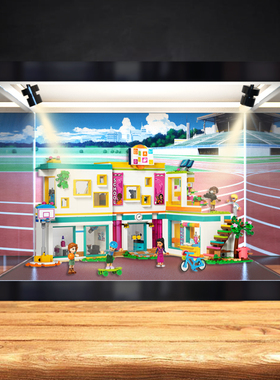 适用乐高41731心湖城国际学院模型拼装玩具乐高亚克力收纳展示架