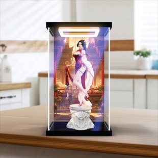 亚克力展示盒适用BearPanda 不知火舞 摆件手办回型灯收纳柜