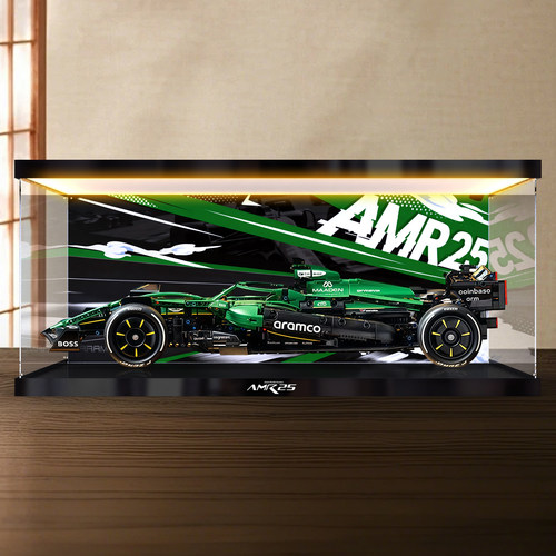 佳寻适用42240阿斯顿马丁阿美车队F1AMR25赛车模型灯箱款展示柜