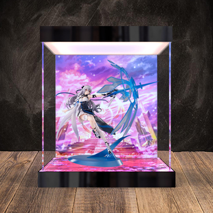 灯箱展示柜 适用绷坏3布洛妮娅次生银翼手办透明模型收纳防尘罩