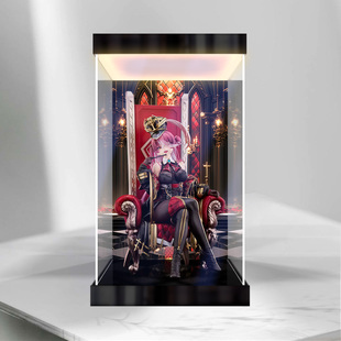 佳寻适用Max Factory hololive 宝钟玛琳 三十路服装灯箱展示柜