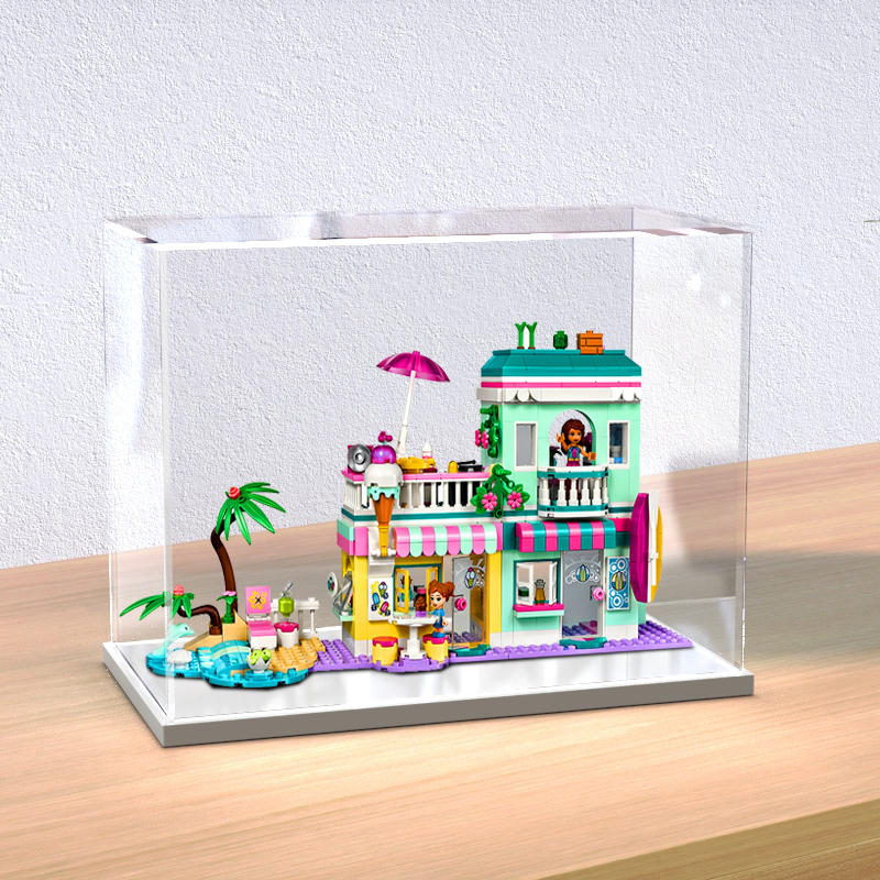 亚克力展示柜乐高 41693冲浪者海滨度假拼装积木收纳架模型罩防尘