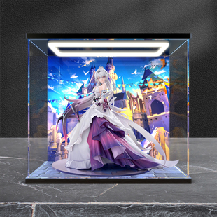 适用绷坏3 琪亚娜·夜邀 1/7比例手办收纳架亚克力回形灯展示柜