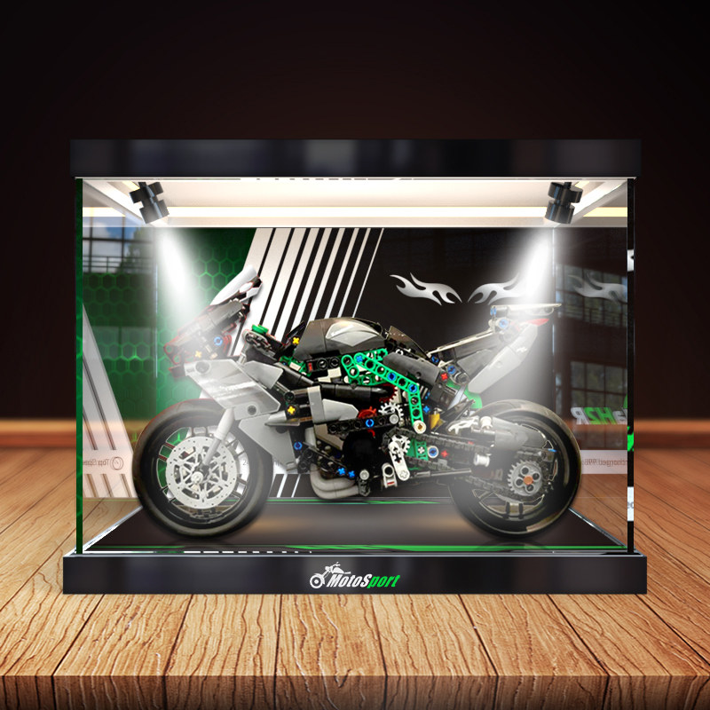 乐高42170机械组川崎Ninja H2R摩托车积木亚克力展示柜收纳防尘架