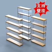 泡泡玛特可挂墙盲盒收纳架多层Molly娃娃乐高手办透明模型展示柜