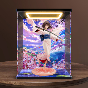适用 寿屋 剧场版 空之境界 两仪式手办收纳架亚克力回型灯展示柜