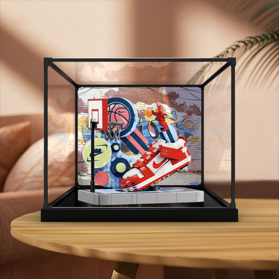 亚克力展示柜适用乐高43021街球玩家.Dunk透明防尘手办收纳盒