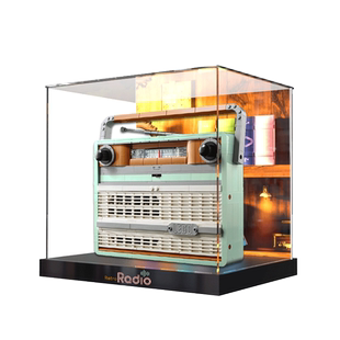 亚克力展示柜适用乐高10334ICONS系列复古收音机模型防尘罩收纳架