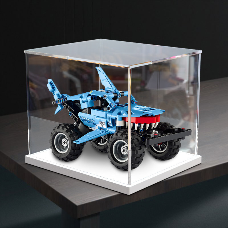 适用乐高42134 巨齿鲨卡车积木玩具拼装透明亚克力防尘盒展示柜