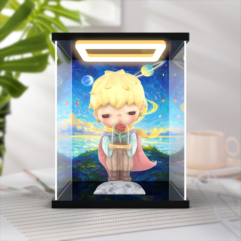 适用泡泡玛特 HIRONO小野 小王子 大娃 潮玩公仔亚克力收纳展示柜