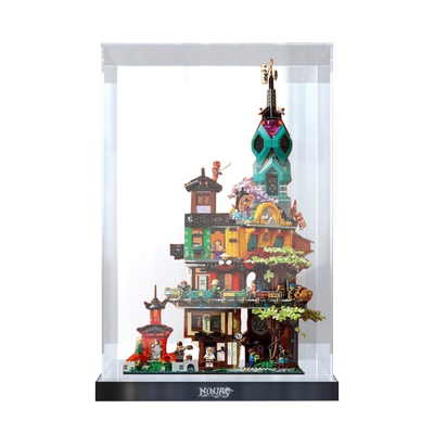 亚克力展示盒适用乐高71741忍者花园透明手办模型收纳防尘罩免胶