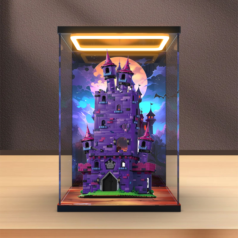 亞克力防塵架適用未及一棟大狼堡喜洋洋與灰太狼模型手辦罩展示柜