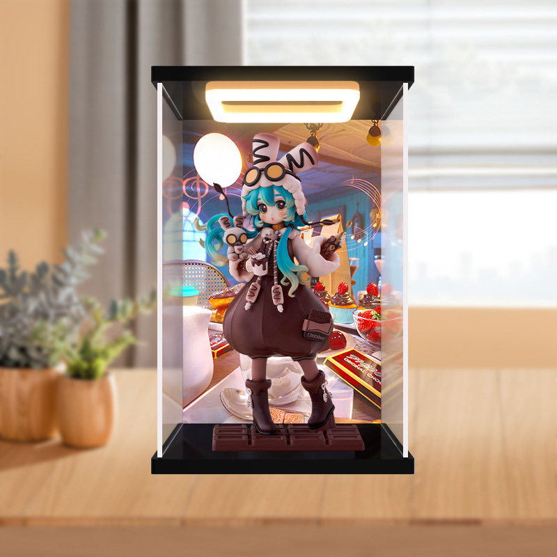 佳寻适用S-FIRE 初音未来 棉花糖热可可手办模型回灯亚克力展示柜
