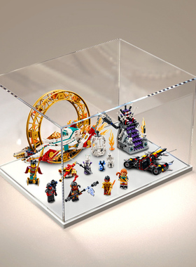 亚克力展示柜适用乐高80034 哪吒风火轮战机积木收纳模型罩防尘盒